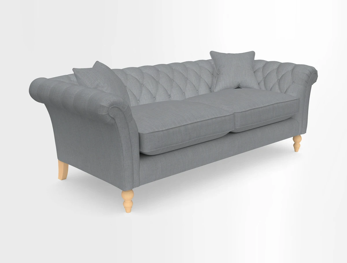 Sudbury 3 Seater Sofa in Linwood Omega Velvet Cognac