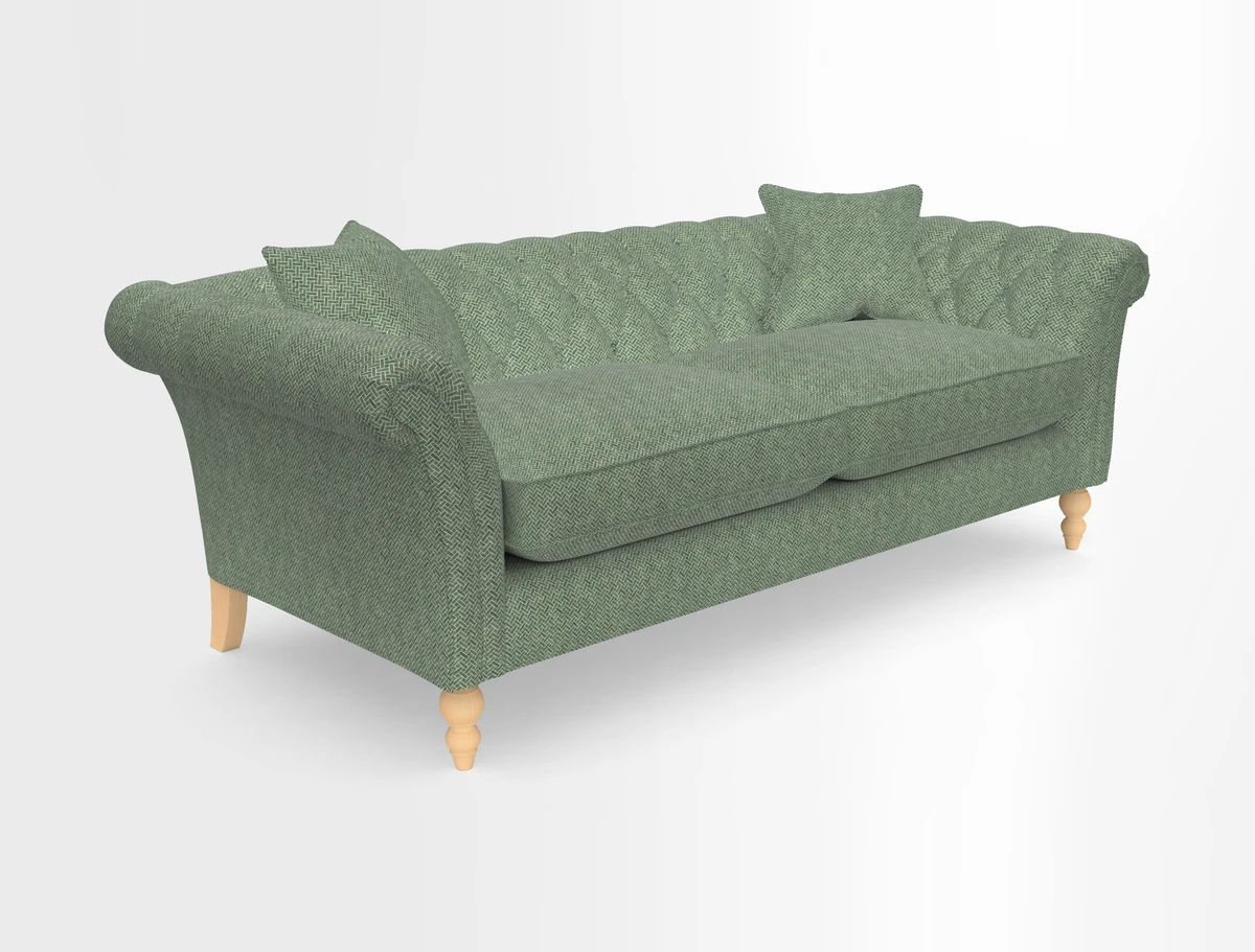 Sudbury 3 Seater Sofa in Linwood Omega Velvet Cognac