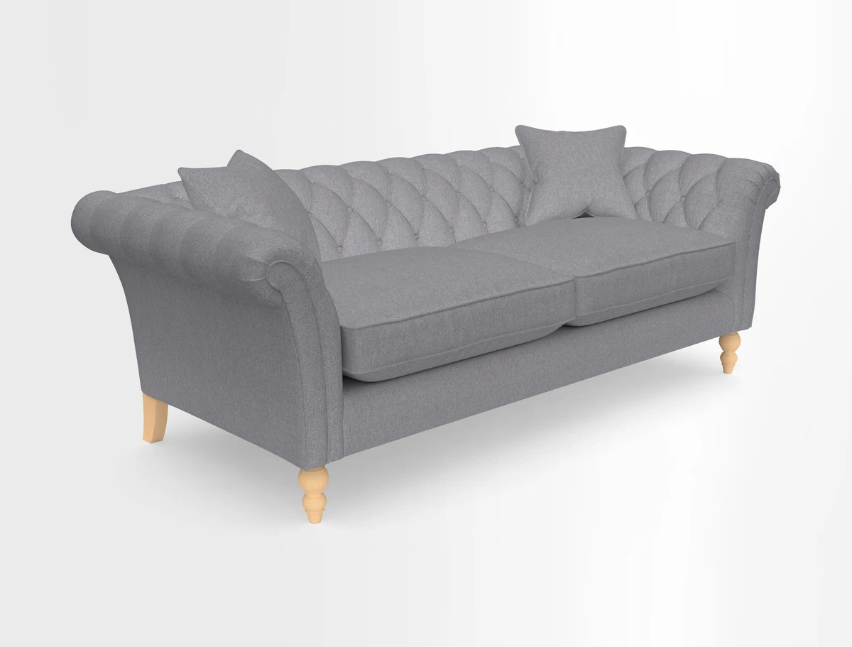 Sudbury 3 Seater Sofa in Linwood Omega Velvet Cognac