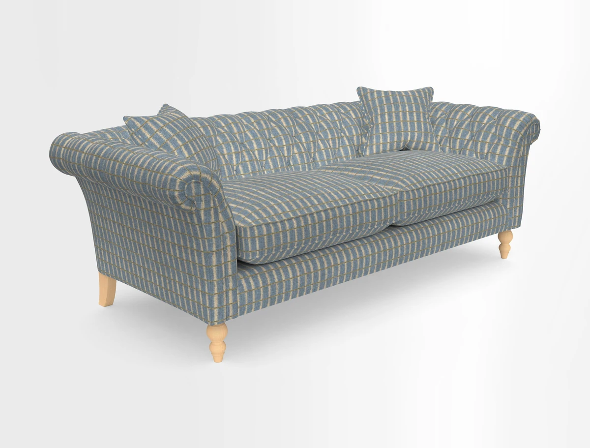 Sudbury 3 Seater Sofa in Linwood Omega Velvet Cognac