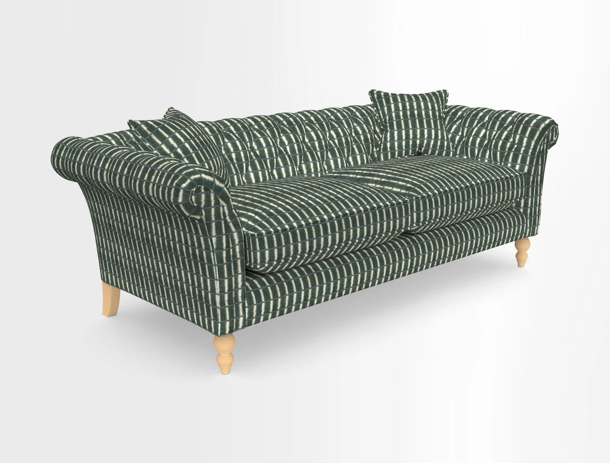 Sudbury 3 Seater Sofa in Linwood Omega Velvet Cognac