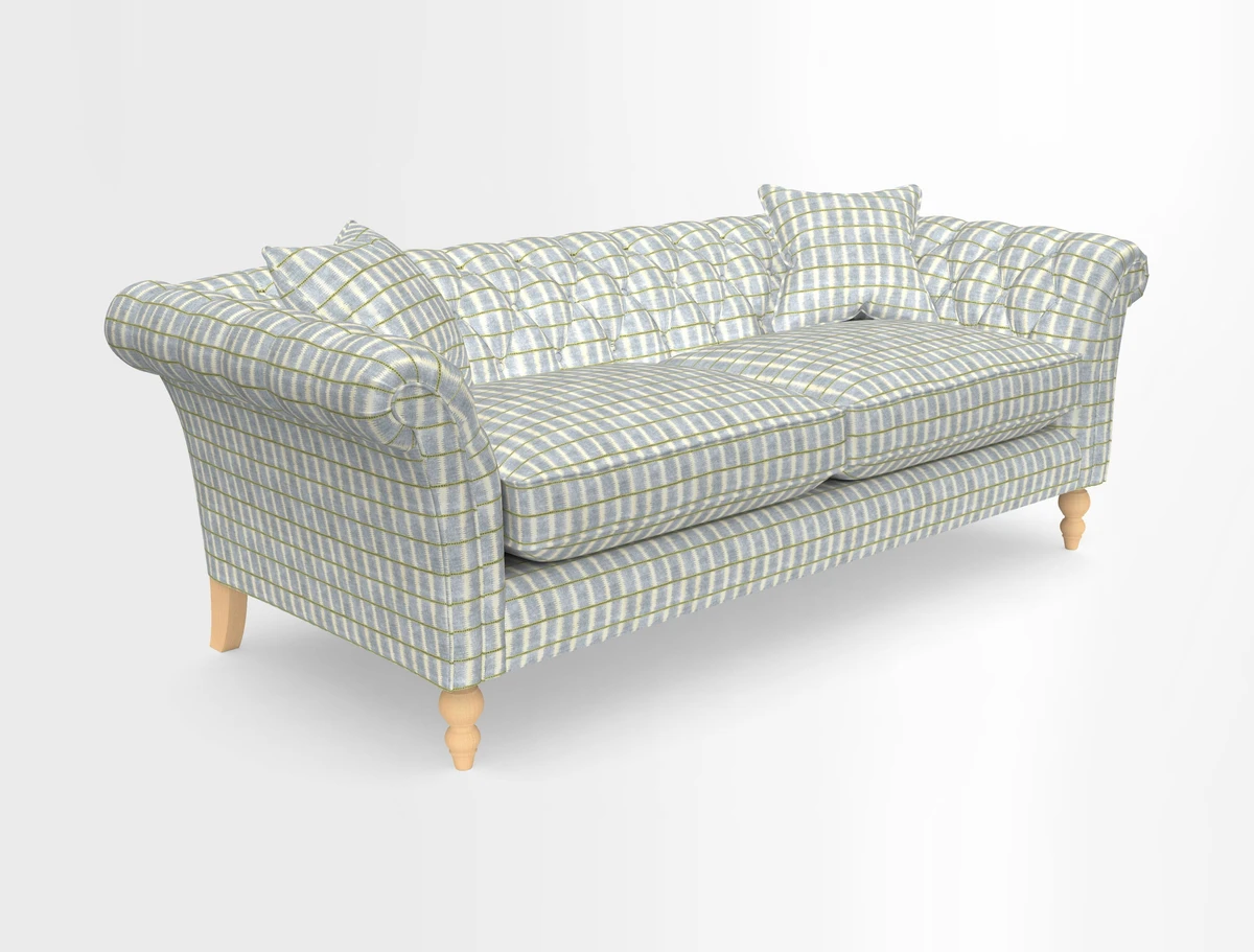 Sudbury 3 Seater Sofa in Linwood Omega Velvet Cognac