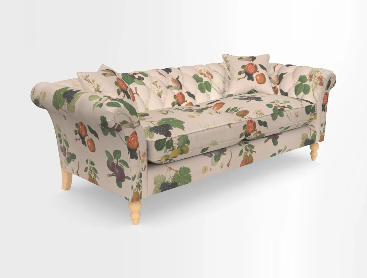 Sudbury 3 Seater Sofa in Linwood Omega Velvet Cognac