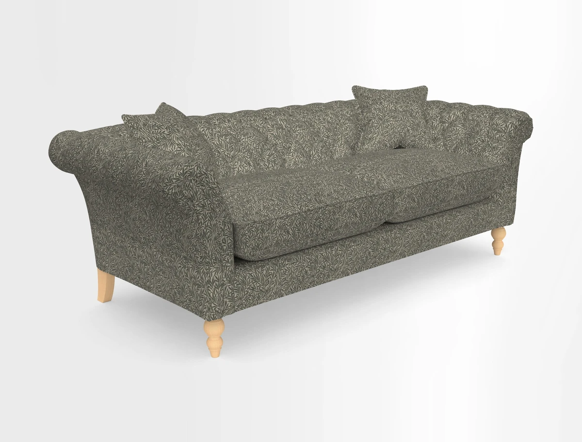 Sudbury 3 Seater Sofa in Linwood Omega Velvet Cognac