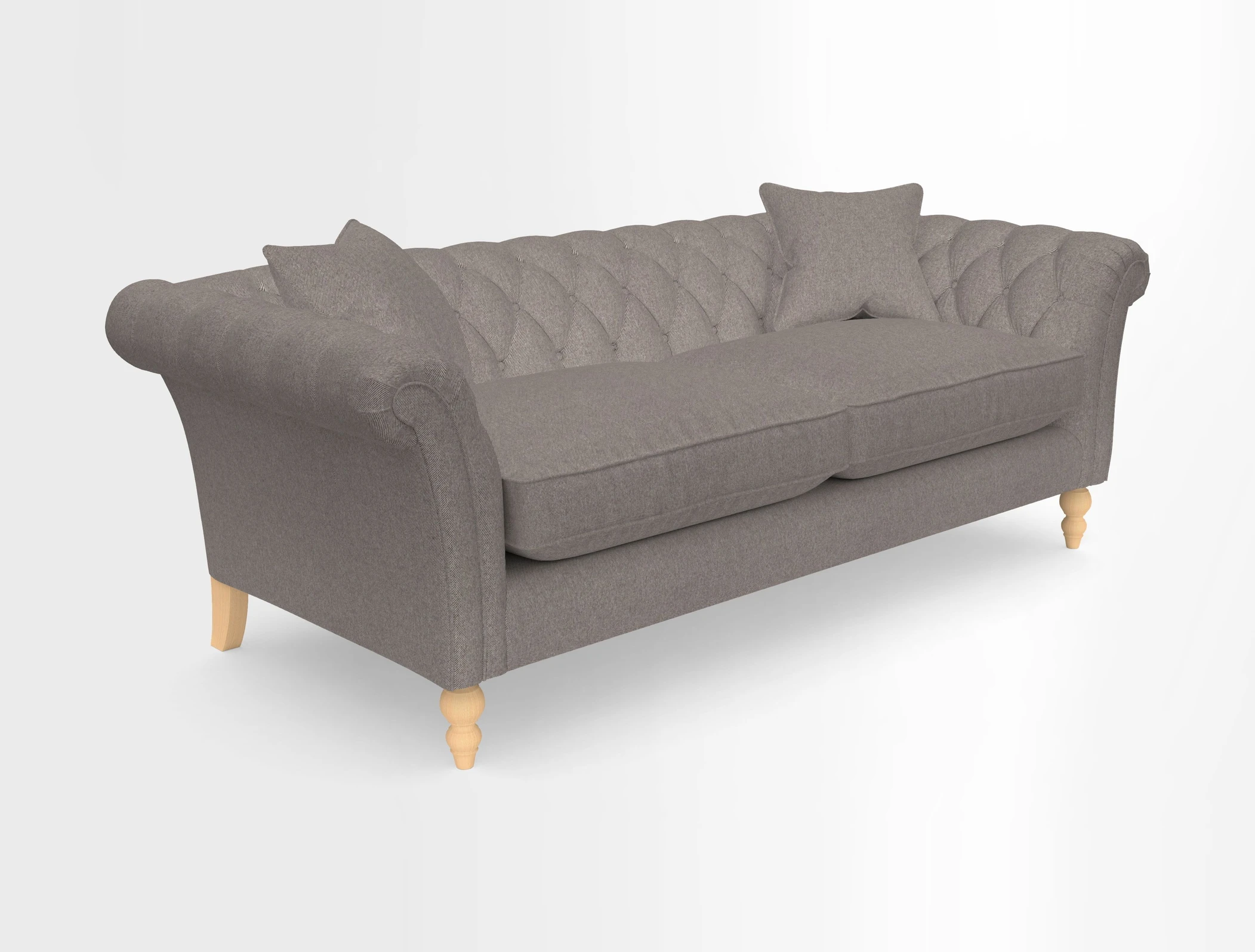 Sudbury 3 Seater Sofa in Linwood Omega Velvet Cognac