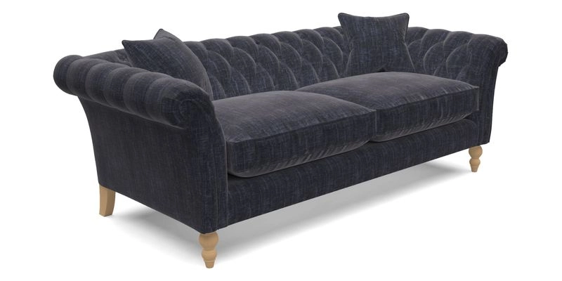 Sudbury 3 Seater Sofa in Linwood Omega Velvet Cognac