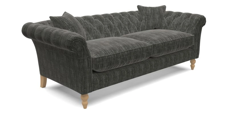 Sudbury 3 Seater Sofa in Linwood Omega Velvet Cognac