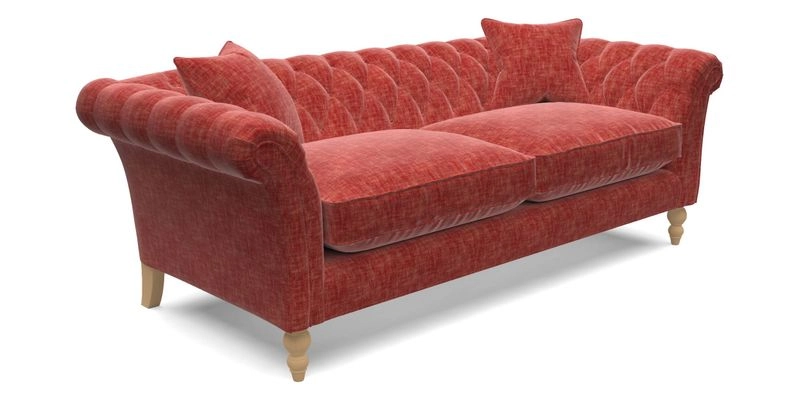 Sudbury 3 Seater Sofa in Linwood Omega Velvet Cognac