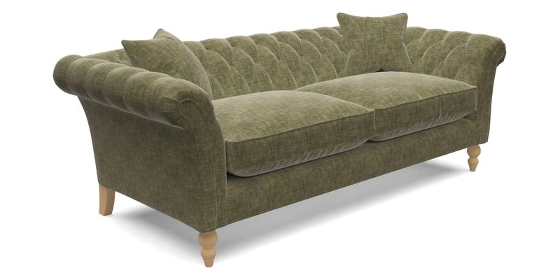 Sudbury 3 Seater Sofa in Linwood Omega Velvet Cognac
