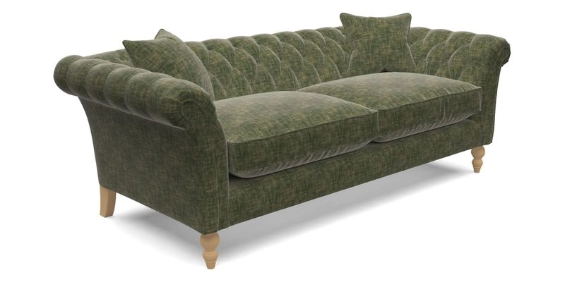 Sudbury 3 Seater Sofa in Linwood Omega Velvet Cognac
