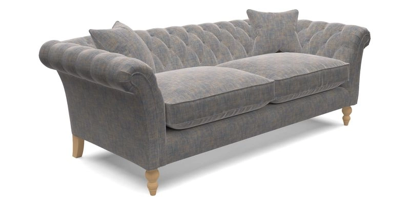 Sudbury 3 Seater Sofa in Linwood Omega Velvet Cognac