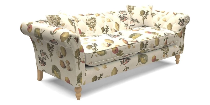 Sudbury 3 Seater Sofa in Linwood Omega Velvet Cognac