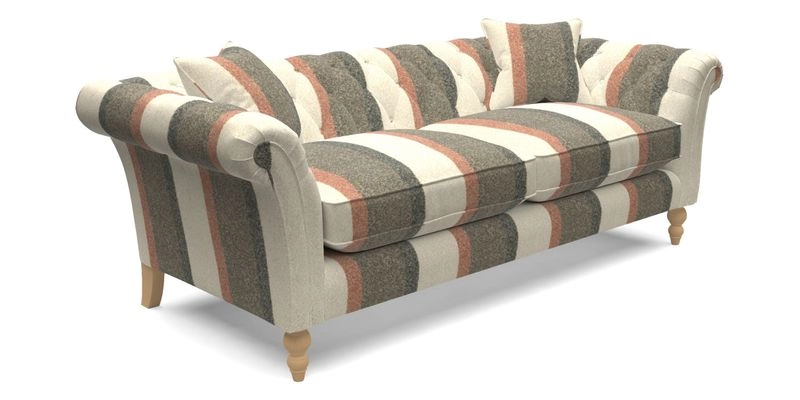 Sudbury 3 Seater Sofa in Linwood Omega Velvet Cognac