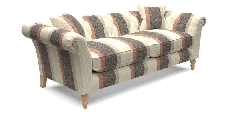 Sudbury 3 Seater Sofa in Linwood Omega Velvet Cognac