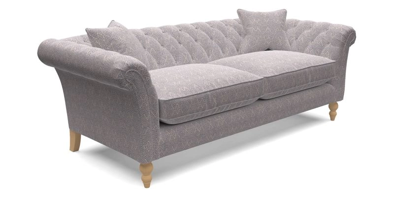 Sudbury 3 Seater Sofa in Linwood Omega Velvet Cognac