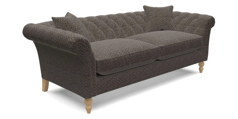 Sudbury 3 Seater Sofa in Linwood Omega Velvet Cognac