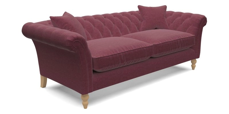 Sudbury 3 Seater Sofa in Linwood Omega Velvet Cognac