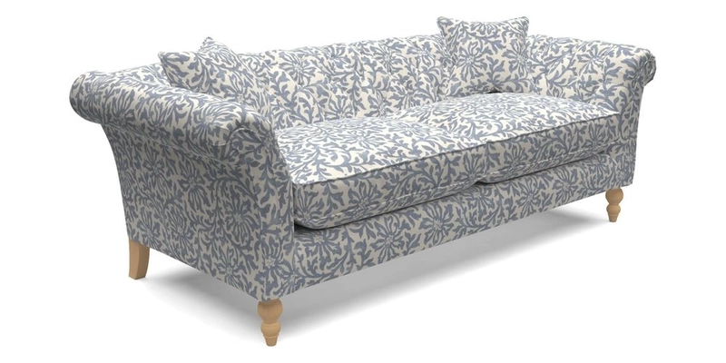 Sudbury 3 Seater Sofa in Linwood Omega Velvet Cognac