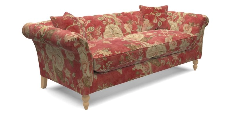 Sudbury 3 Seater Sofa in Linwood Omega Velvet Cognac