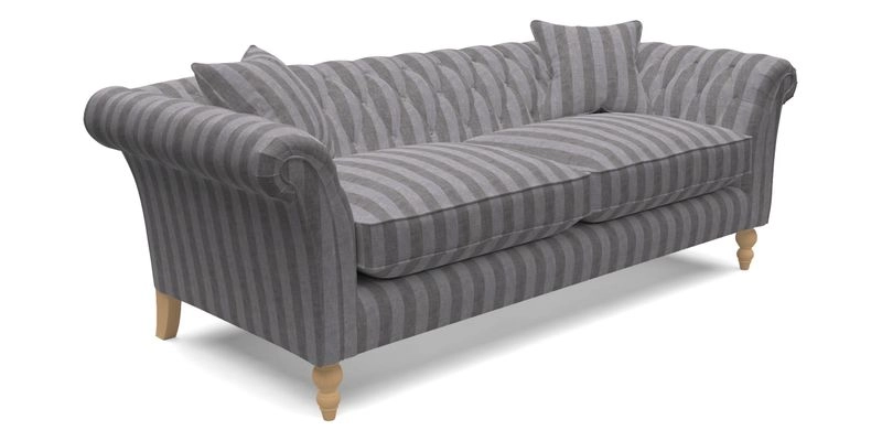 Sudbury 3 Seater Sofa in Linwood Omega Velvet Cognac