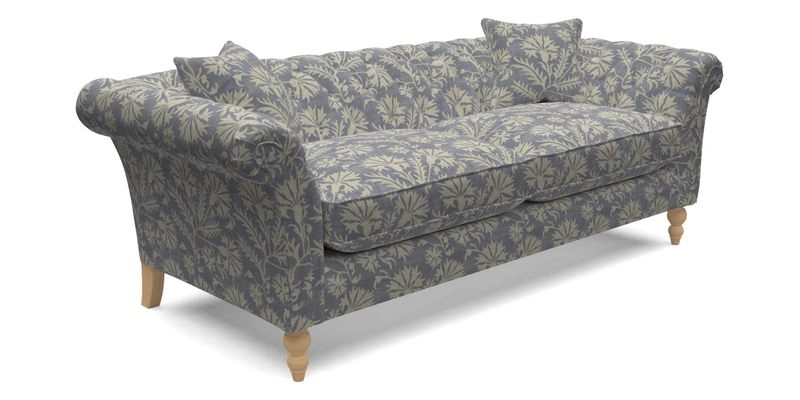 Sudbury 3 Seater Sofa in Linwood Omega Velvet Cognac