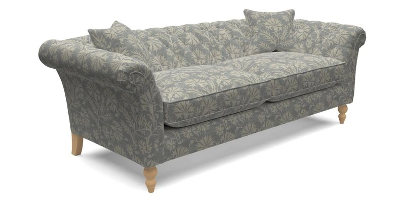 Sudbury 3 Seater Sofa in Linwood Omega Velvet Cognac