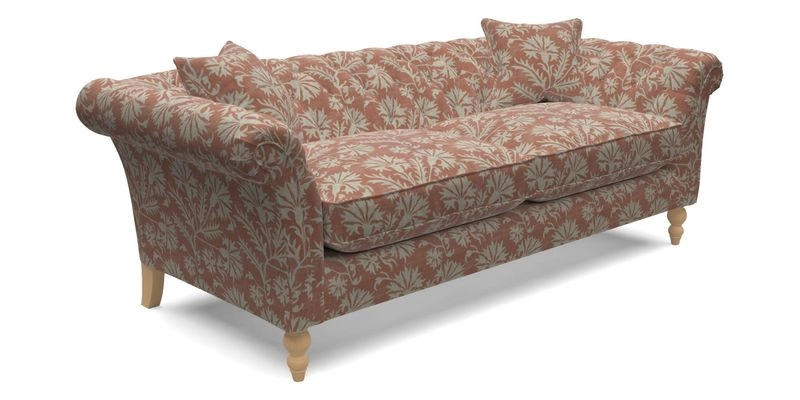 Sudbury 3 Seater Sofa in Linwood Omega Velvet Cognac