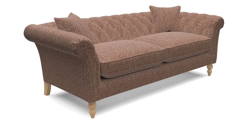 Sudbury 3 Seater Sofa in Linwood Omega Velvet Cognac