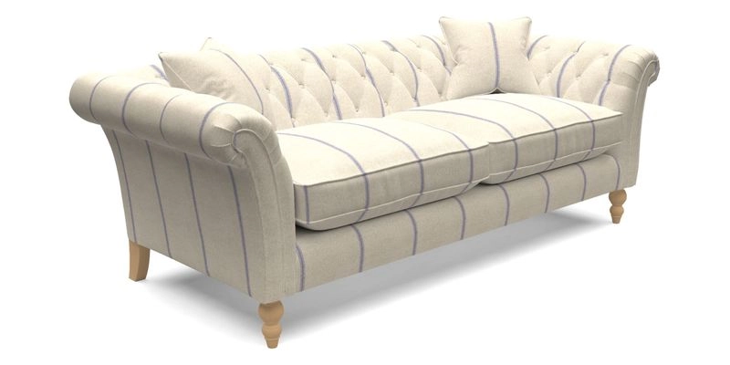 Sudbury 3 Seater Sofa in Linwood Omega Velvet Cognac