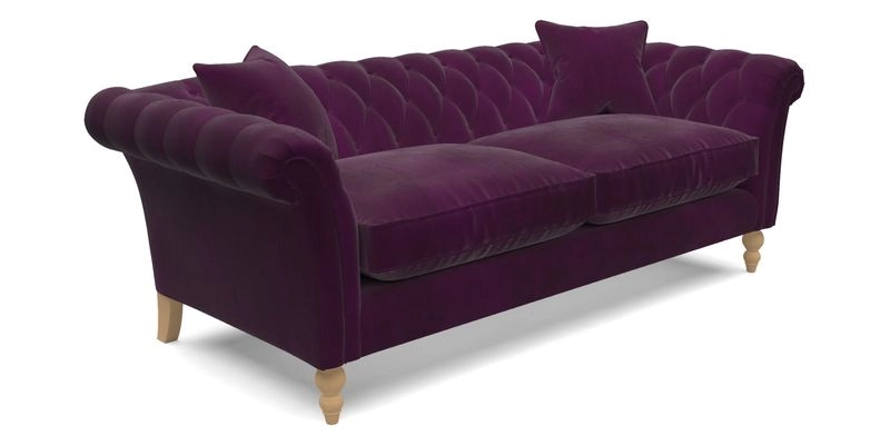 Sudbury 3 Seater Sofa in Linwood Omega Velvet Cognac