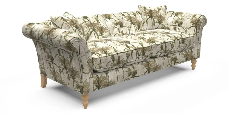 Sudbury 3 Seater Sofa in Linwood Omega Velvet Cognac