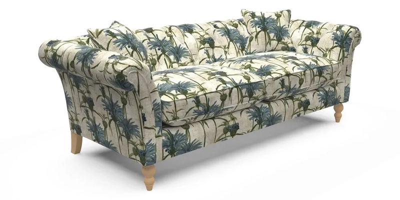 Sudbury 3 Seater Sofa in Linwood Omega Velvet Cognac