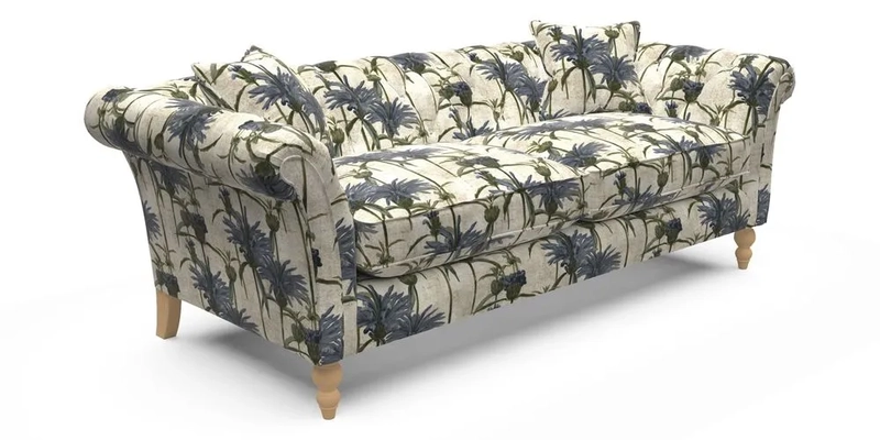 Sudbury 3 Seater Sofa in Linwood Omega Velvet Cognac