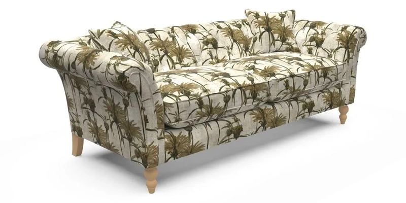 Sudbury 3 Seater Sofa in Linwood Omega Velvet Cognac