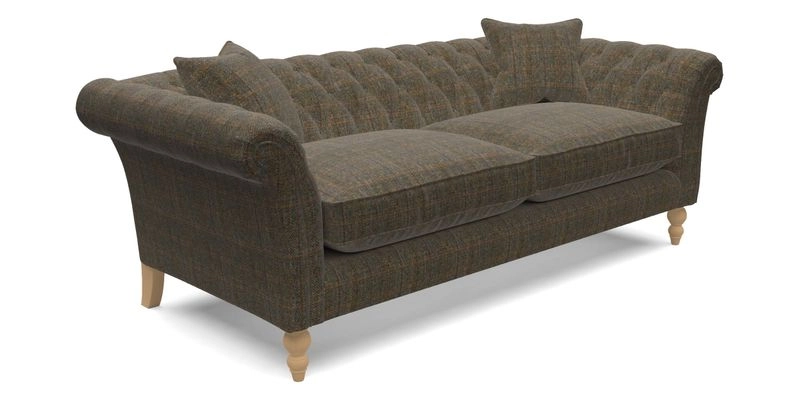 Sudbury 3 Seater Sofa in Linwood Omega Velvet Cognac