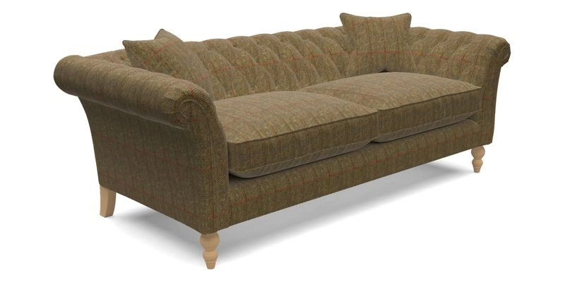 Sudbury 3 Seater Sofa in Linwood Omega Velvet Cognac