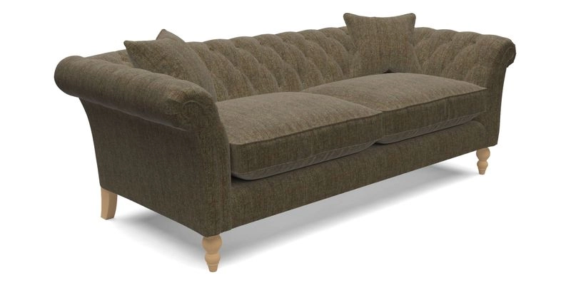Sudbury 3 Seater Sofa in Linwood Omega Velvet Cognac