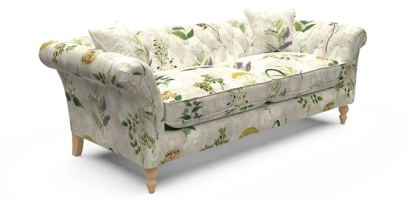 Sudbury 3 Seater Sofa in Linwood Omega Velvet Cognac