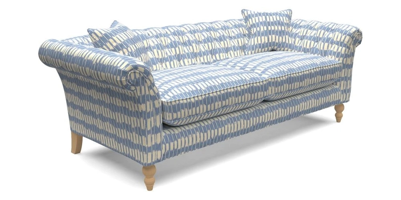 Sudbury 3 Seater Sofa in Linwood Omega Velvet Cognac