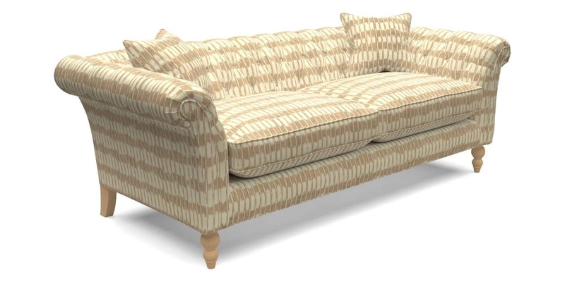 Sudbury 3 Seater Sofa in Linwood Omega Velvet Cognac