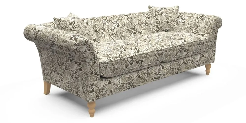 Sudbury 3 Seater Sofa in Linwood Omega Velvet Cognac