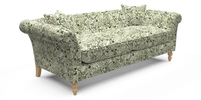 Sudbury 3 Seater Sofa in Linwood Omega Velvet Cognac