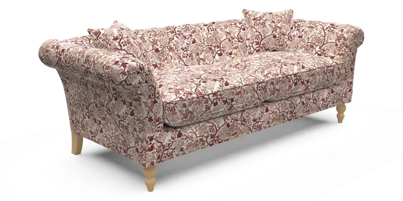 Sudbury 3 Seater Sofa in Linwood Omega Velvet Cognac