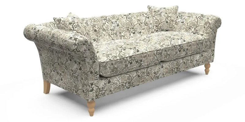 Sudbury 3 Seater Sofa in Linwood Omega Velvet Cognac