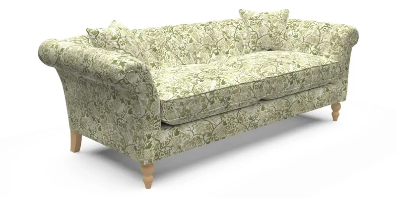 Sudbury 3 Seater Sofa in Linwood Omega Velvet Cognac