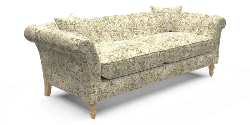 Sudbury 3 Seater Sofa in Linwood Omega Velvet Cognac