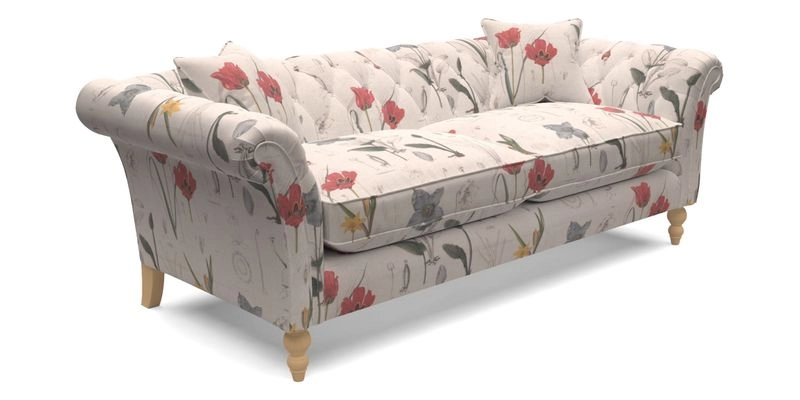 Sudbury 3 Seater Sofa in Linwood Omega Velvet Cognac