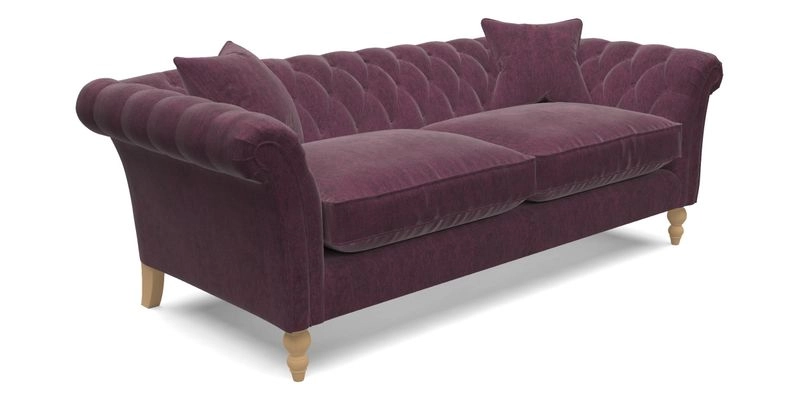Sudbury 3 Seater Sofa in Linwood Omega Velvet Cognac