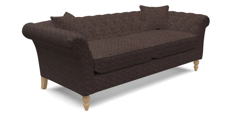 Sudbury 3 Seater Sofa in Linwood Omega Velvet Cognac