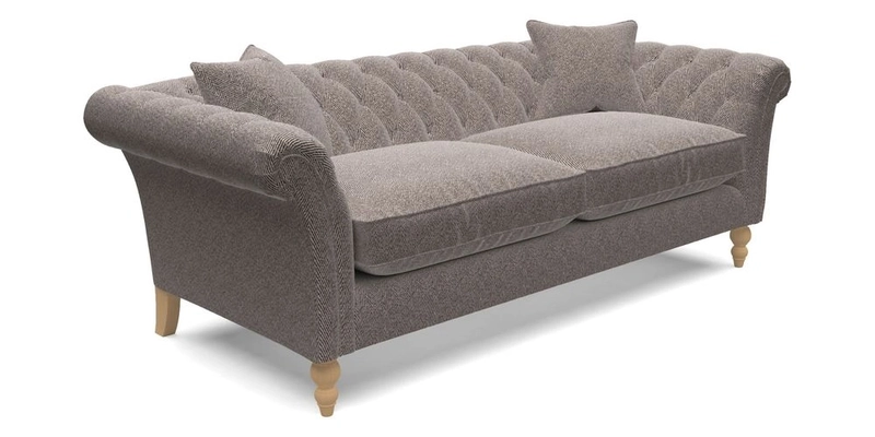 Sudbury 3 Seater Sofa in Linwood Omega Velvet Cognac